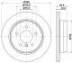 HELLA BMW Диск гальмівниий задн.1 E81/87,3 E90,X1 E84 05- Hella pagid 8DD 355 117-831 (фото 1)
