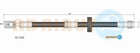 AUDI гальмівний шланг передній А2 00- ADRIAUTO 03.1232