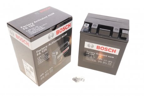 Аккумуляторная батарея 12Ah/210A (133x164x90/+L/B0) (AGM) Factory Activated AGM BOSCH 0 986 FA1 250