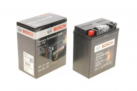 Акумуляторна батарея 12Ah/125A (134х81х160/+L/B0) (мото) Factory Activated AGM BOSCH 0 986 FA1 150