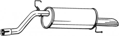 Глушник, алюм. сталь, задн. частина OPEL CORSA III 1.2i -16V (01/10-) HTB BOSAL 185-313