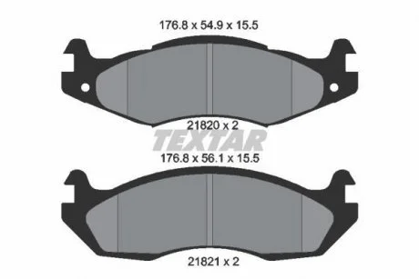 Гальмівні колодки, дискові TEXTAR 2182001