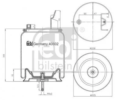 Пневмоподушка FEBI FEBI BILSTEIN 40602