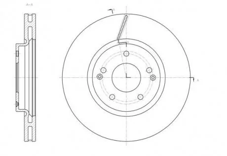 Диск гальмівний передній (кратно 2) (Remsa) Korando 10> (D61663.10) WOKING D6166310