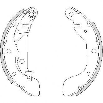 Колодки тормозные бараб. задн. (Remsa) Chevrolet Aveo T250 T300 WOKING Z4208.00 (фото 1)