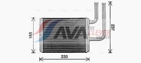Радіатор обігрівача салону Mitsubishi Lancer 03>, Outlander I 01>06 LHD AC+/- AVA AVA COOLING MT6284