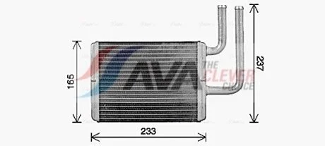 Радіатор обігрівача салону Mitsubishi Lancer 03>, Outlander I 01>06 LHD AC+/- AVA AVA COOLING MT6284