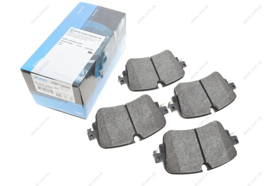 Комплект гальмівних колодок PARTS KAVO KBP-10040 (фото 1)