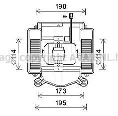 Вентилятор отопителя салона MB S221 05>13 AVA COOLING MS8669