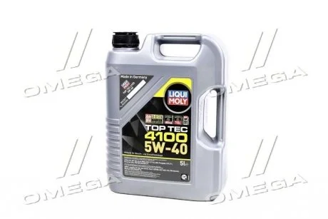 Моторна олива SAE 5W-40 TOP TEC 4100 (API SM/CF, MB 229.31, ACEA A3-04/B4-04/C3-04) 5л LIQUI MOLY 7501/9511
