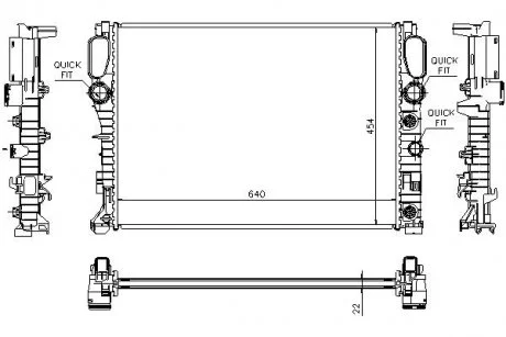 Радіатор охолодження MERCEDES-BENZ CLS-SERIES C219 (2005) CLS350 3.5 STARLINE MSA2342