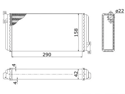 Радіатор опалення MERCEDES-BENZ 190-SERIES W201 (1983) 190 2.3 E STARLINE MSA6109