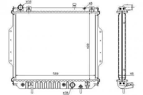 Радіатор охолодження JEEP GRAND CHEROKEE (1999) 3.1 TD/TDIC STARLINE JEA2038