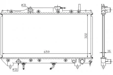 Радіатор охолодження TOYOTA CARINA MK VI (1992) CARINA E 1.6 STARLINE TO2141