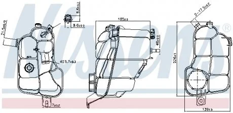 Розширювальний бак LAND ROVER FREELANDER (2007) 2.2 TD4 NISSENS 996176