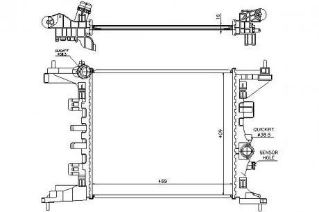 Радіатор охолодження OPEL MERIVA (2010) 1.4 ECOTEC STARLINE OL2562