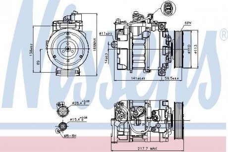 Компресор AI A 4/S 4(00-)2.4 i V6(+)[OE 8E0260805S] NISSENS 89223