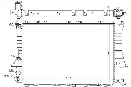 Радіатор охолодження AUDI 100 C4 (1991) 100 2.0 STARLINE AIA2077
