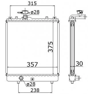 Радіатор охолодження SUZUKI IGNIS (2000) 1.3 STARLINE SZA2061