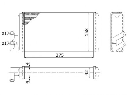 Радіатор опалення AUDI 100 C1 (1969) 100 1.9 STARLINE AI6052