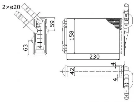 Радіатор опалення RENAULT CLIO (1990) 1.8 STARLINE RT6228