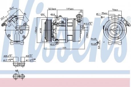 Компресор FIAT FREEMONT (JF) (11-) 2.0 JTD NISSENS 89397