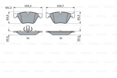 Комплект гальмівних колодок ROBERT BOSCH 0986424621