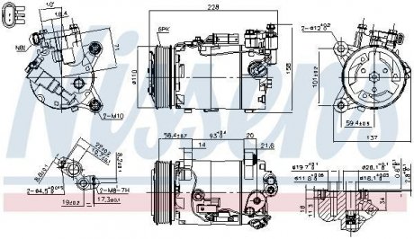 Компресор BMW 1 F20-F21 (11-) 120 i NISSENS 890601