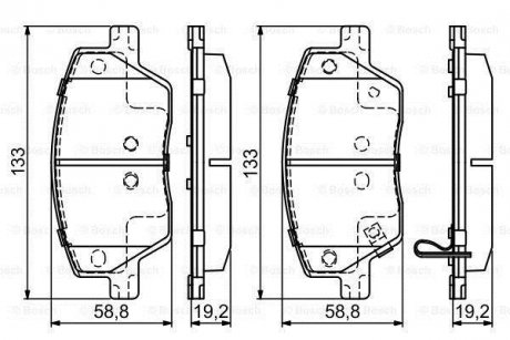 Гальмівні колодки дискові ROBERT BOSCH 0986495392