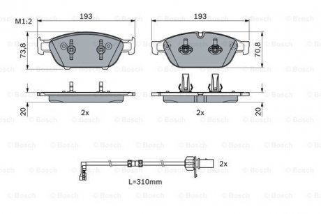 Гальмівні колодки дискові ROBERT BOSCH 0986494986