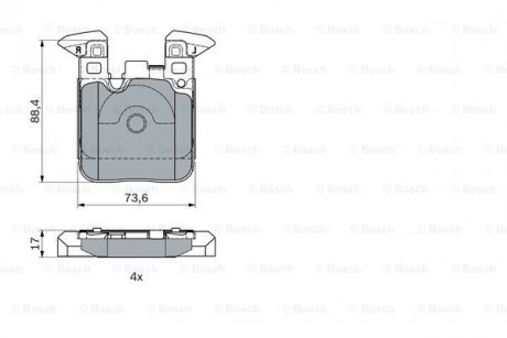 Гальмівні колодки дискові ROBERT BOSCH 0986494948