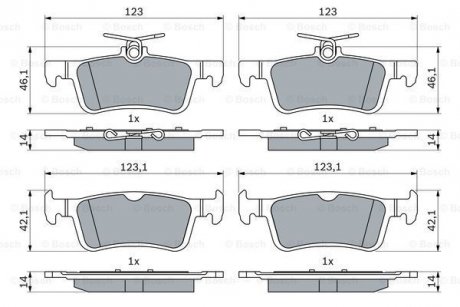 Гальмівні колодки дискові ROBERT BOSCH 0986424866