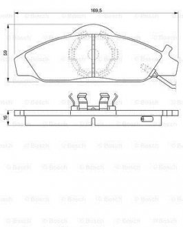 Гальмівні колодки дискові ROBERT BOSCH 0986424551