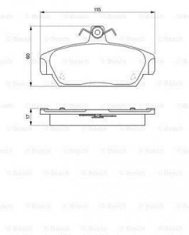 Гальмівні колодки дискові ROBERT BOSCH 0986424092