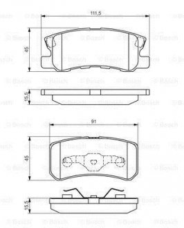 Гальмівні колодки дискові ROBERT BOSCH 0986495172