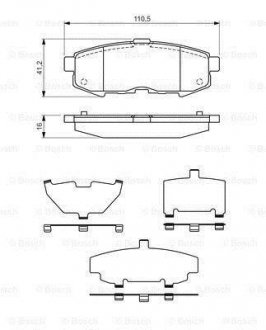 Гальмівні колодки дискові ROBERT BOSCH 0986494319