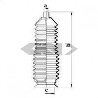 Пильовик рульового механізма GKN SPIDAN 83872