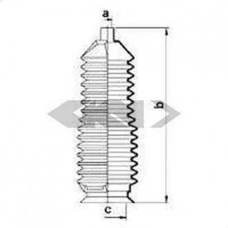 Пильовик рульового механізма GKN SPIDAN 83872