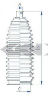 Пильовик рульового механізма GKN SPIDAN 84231