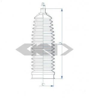 Пильовик рульового механізма GKN (Spidan) SPIDAN 84191