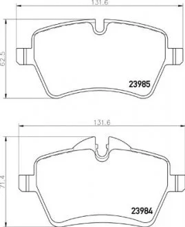 Гальмівні колодки дискові BREMBO P06 104