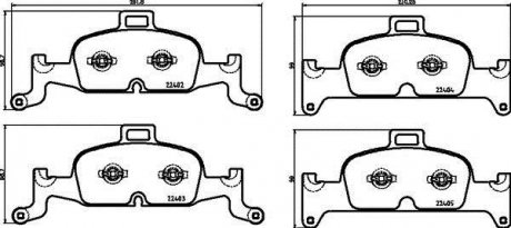 Гальмівні колодки дискові BREMBO P85 164