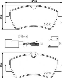 Гальмівні колодки дискові BREMBO P24 187 (фото 1)