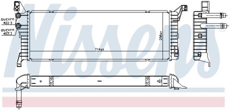 Радіатор охолодження VW CALIFORNIA (2015) 2.0 TDI BLUEMOTION NISSENS 606087