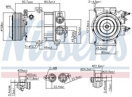 Компресор FORD GALAXY III (CA1) (06-) 2.0 i 16V NISSENS 890179