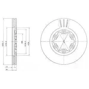 Гальмівний диск Delphi BG3559