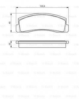 Гальмівні колодки дискові ROBERT BOSCH 0986494543