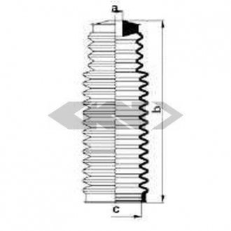 Пильовик рульового механізма GKN SPIDAN 83865