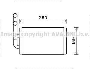 Радиатор отопителя салона Chevrolet Captiva, Opel Antara 06> AVA COOLING OL6570