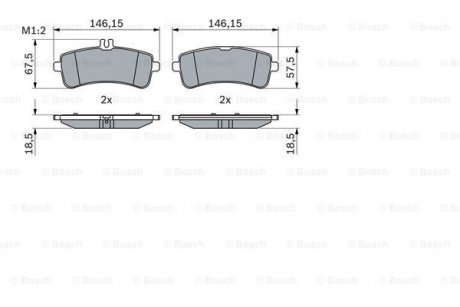 Гальмівні колодки дискові ROBERT BOSCH 0986494764